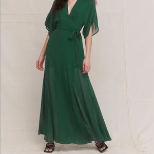 Reformation Winslow Dress in Emerald size XSP